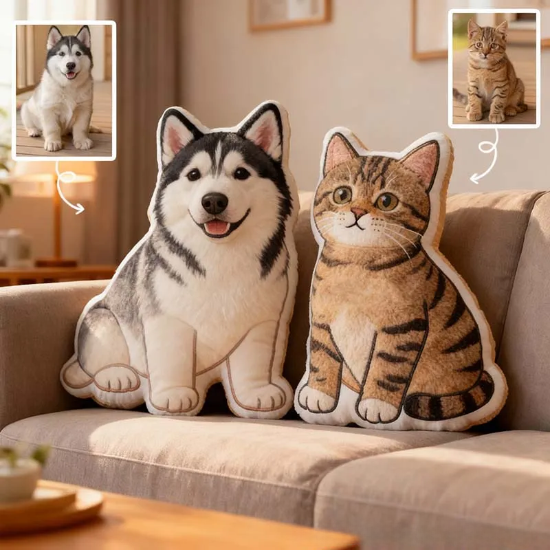 Personalized Pet Lover Pet Photo Graphic 3D Print Pillow