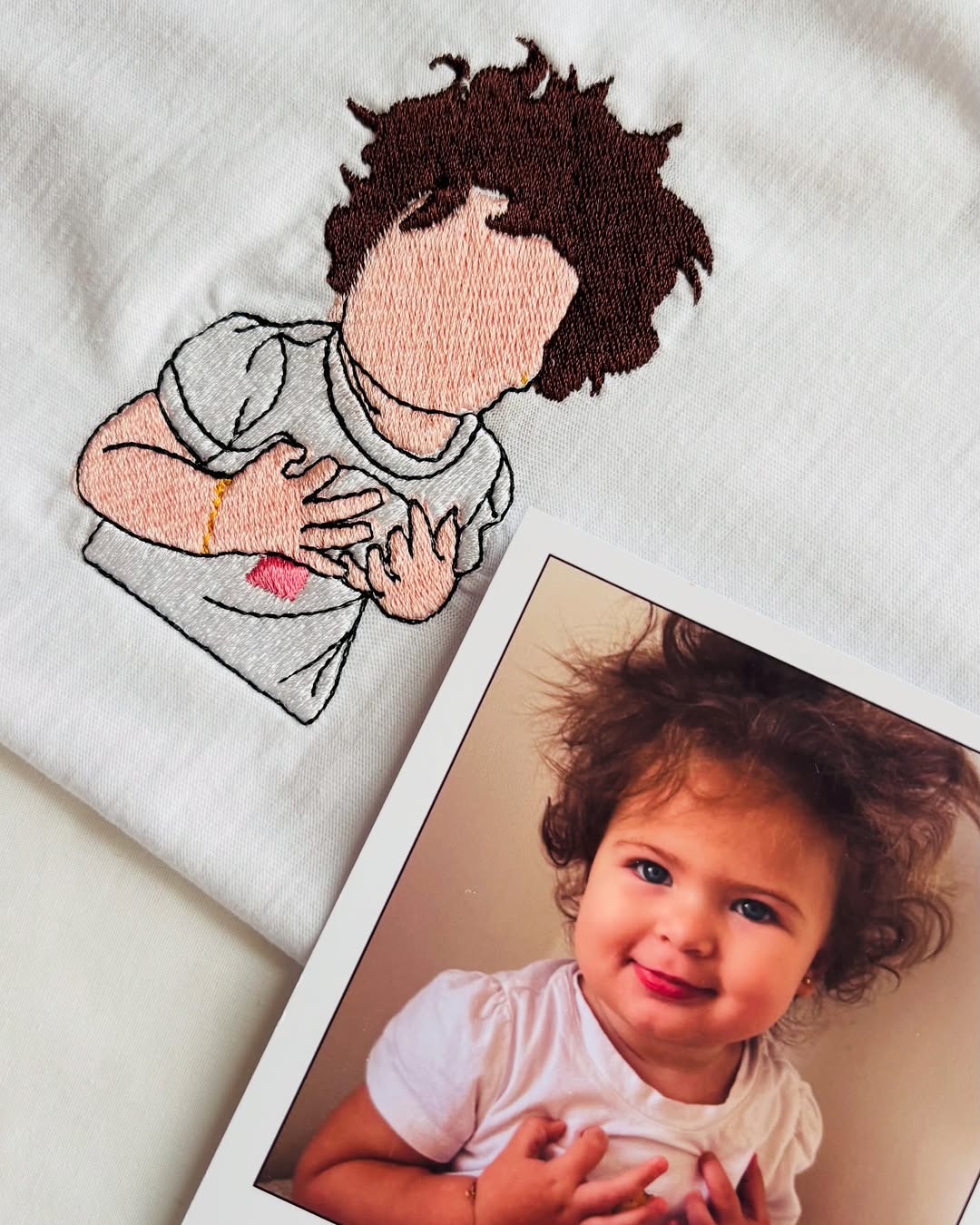 Pamaviva Custom Full Color Portrait Embroidery Hoodie Personalized Family Photo Sweatshirt Gift For Parents Fathers Day Mothers Day