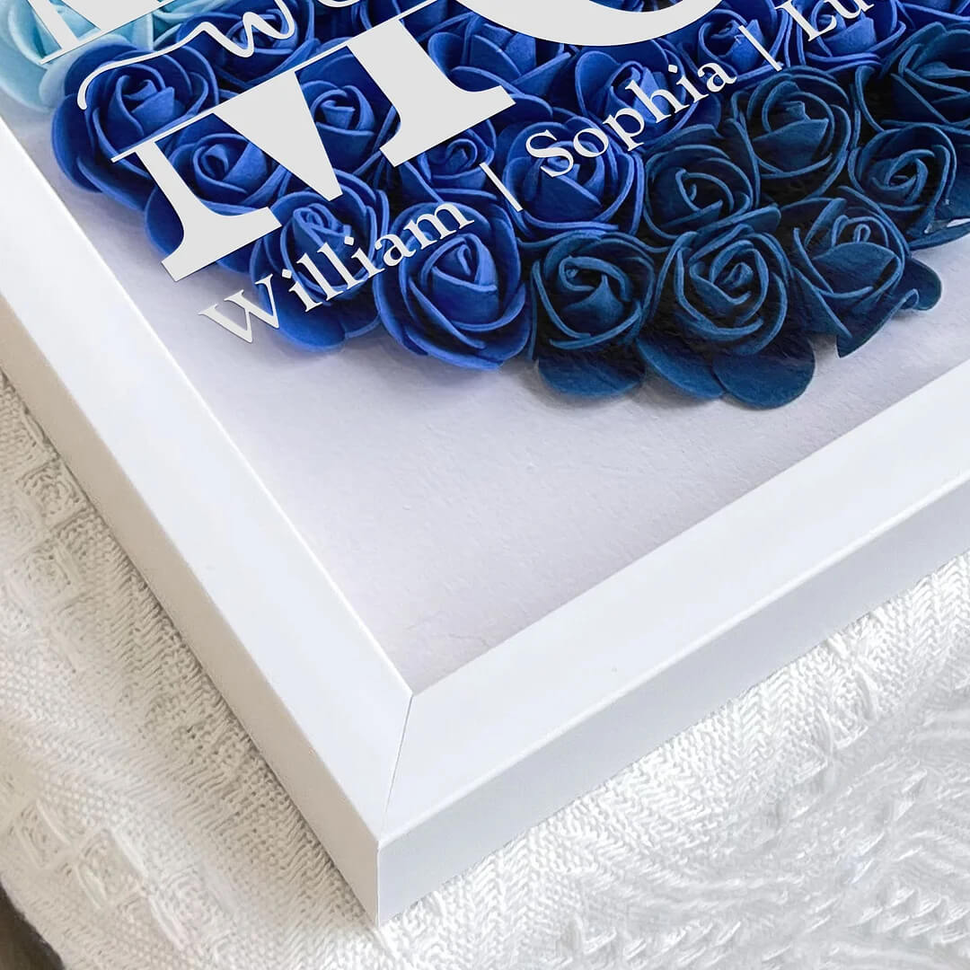 Mom Gift I Love You Every Day - Personalized Flower Shadow Box
