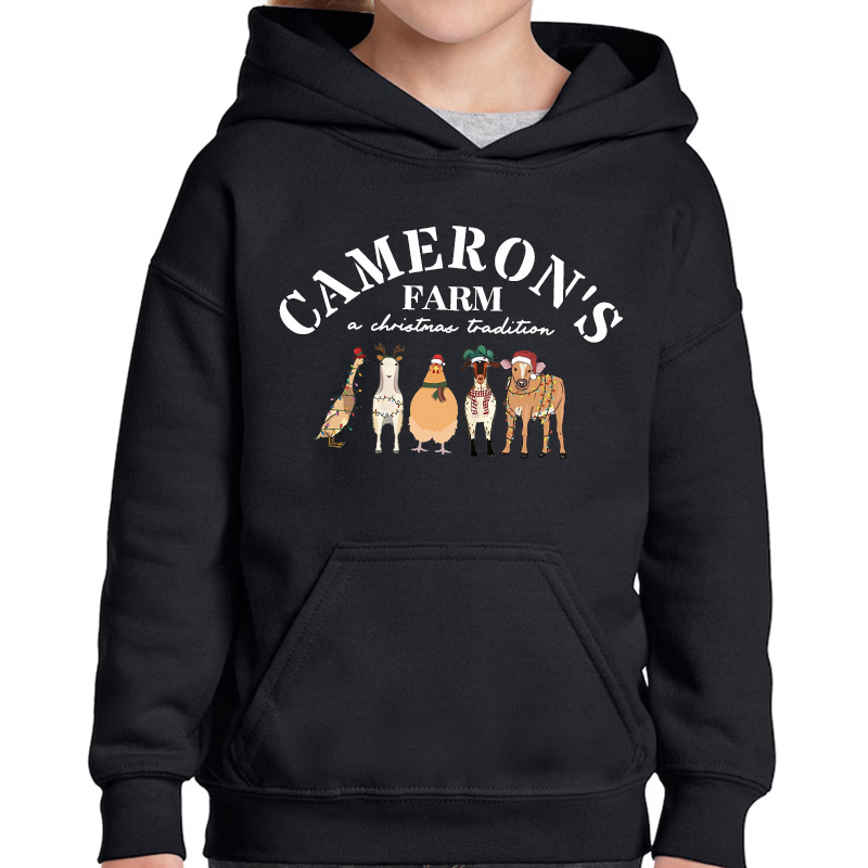Custom Text and Farm Animals Christmas Sweatshirt – Perfect Holiday Gift for Farm Animal Lovers