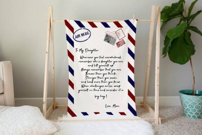 Personalized Letter Blanket to My Daughter Airmail Blanket