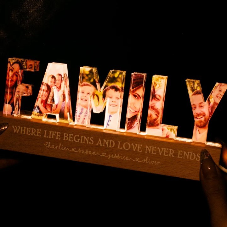 Family Whole Lot Of Love Photo Gallery Personalized LED Night Light