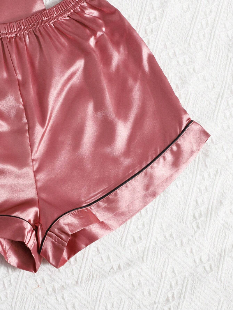 Custom Mama Print Women Pajamas Sleepwear Ice Silk Short Sleeve Top And Shorts, Personalized Ice Silk Pajama Set Comfortable, Mothers Day Gift-ilovevango