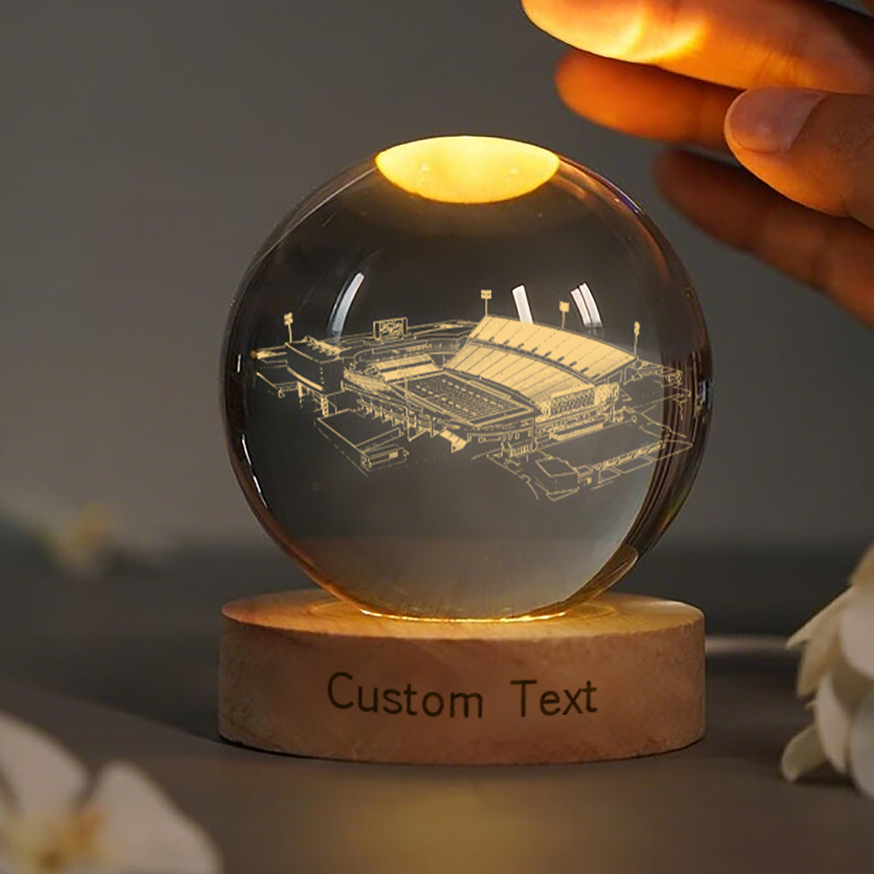 Milan Puskar Stadium 3D Spherical Crystal Lamp