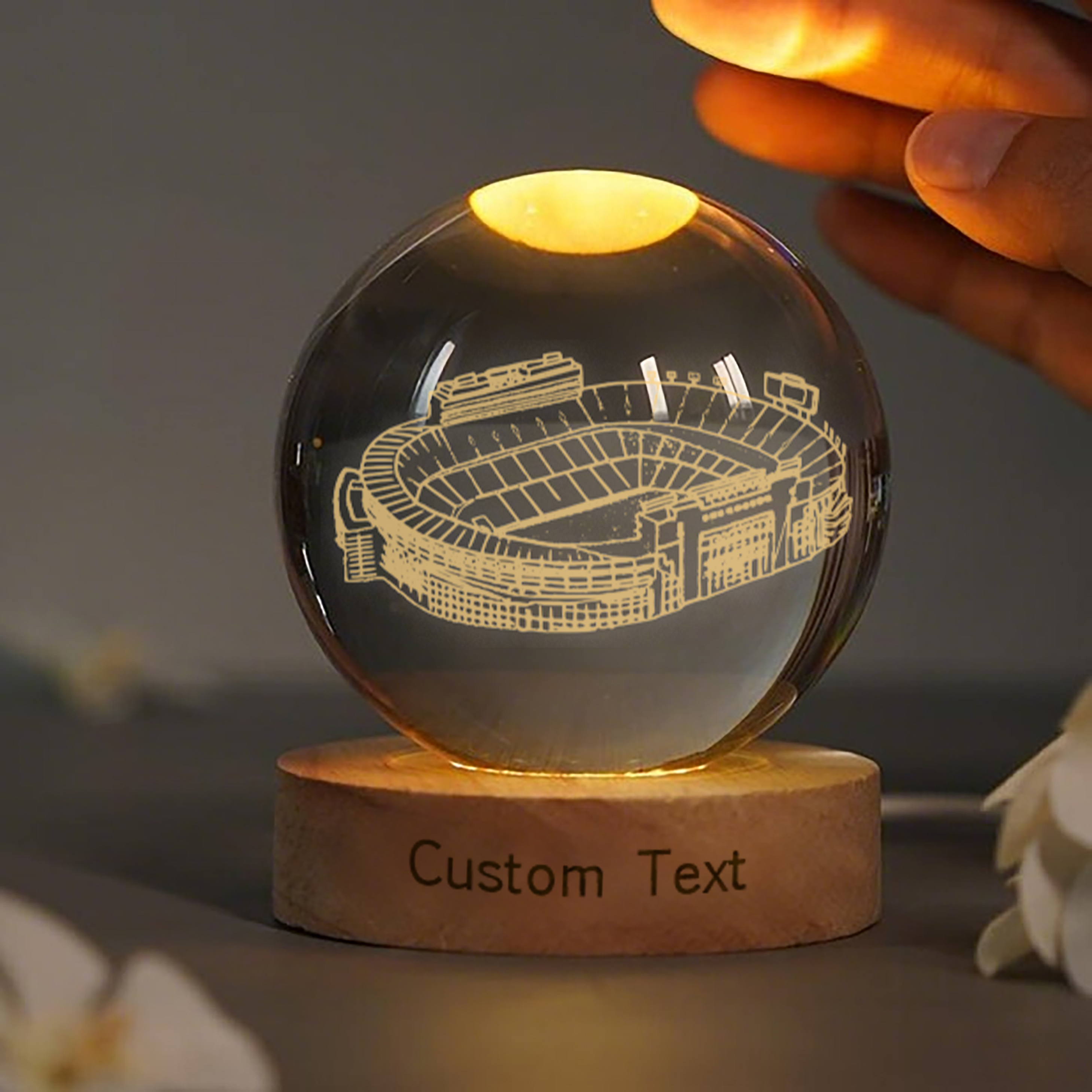 Neyland Stadium 3D Spherical Crystal Lamp