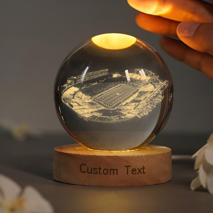 Notre Dame Stadium 3D Spherical Crystal Lamp