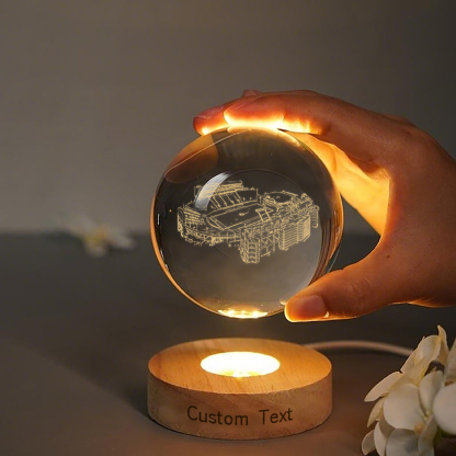 Dowdy-Ficklen Stadium 3D Spherical Crystal Lamp