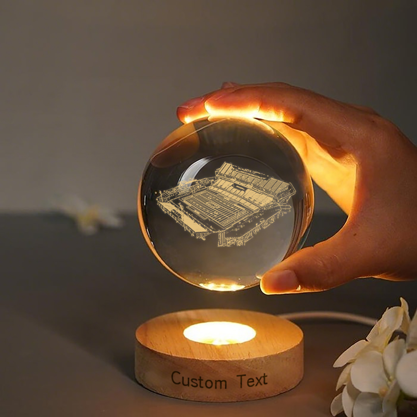 Bridgeforth Stadium 3D Spherical Crystal Lamp