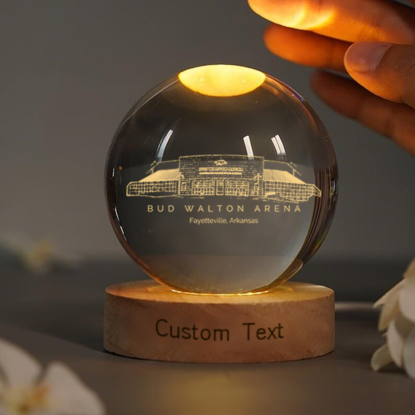 Bud Walton Arena 3D Spherical Crystal Lamp