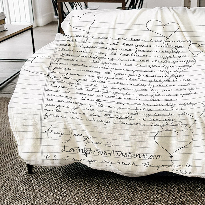 Custom Blanket Bereavement Gift Memorial Gift for Loss of Mother Dad Handwriting Gift Condolence Gift Sympathy Gift-ilovevango
