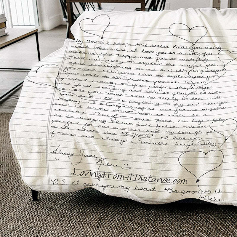 Custom Blanket Bereavement Gift Memorial Gift for Loss of Mother Dad Handwriting Gift Condolence Gift Sympathy Gift-ilovevango
