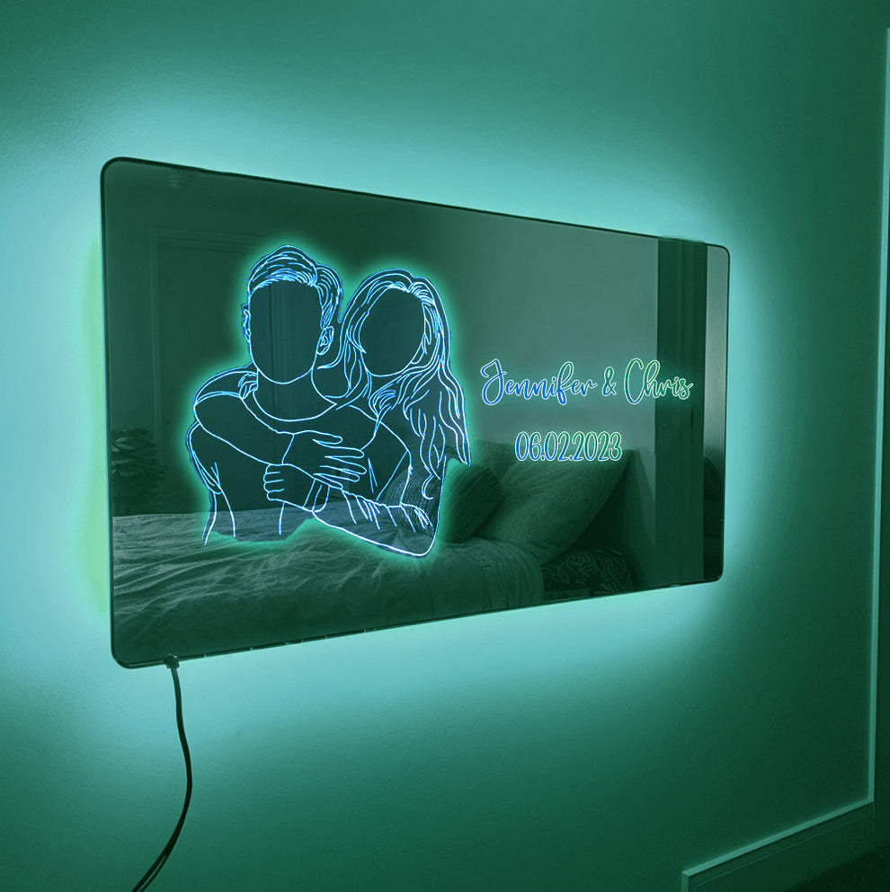 🔥Hot Sale🔥Personalized Photo &Name Mirror - Christmas Gift For Lover