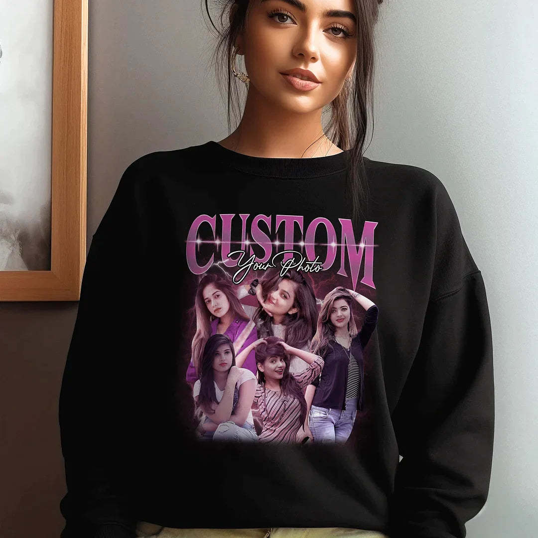 Custom Retro Sweatshirts Customize Your Own 90s Retro Sweatshirt Custom Rapper Shirt