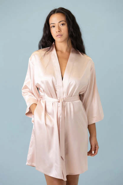 Customized Embroidered Pajamas Satin Robe-Gift For Mom And Wife