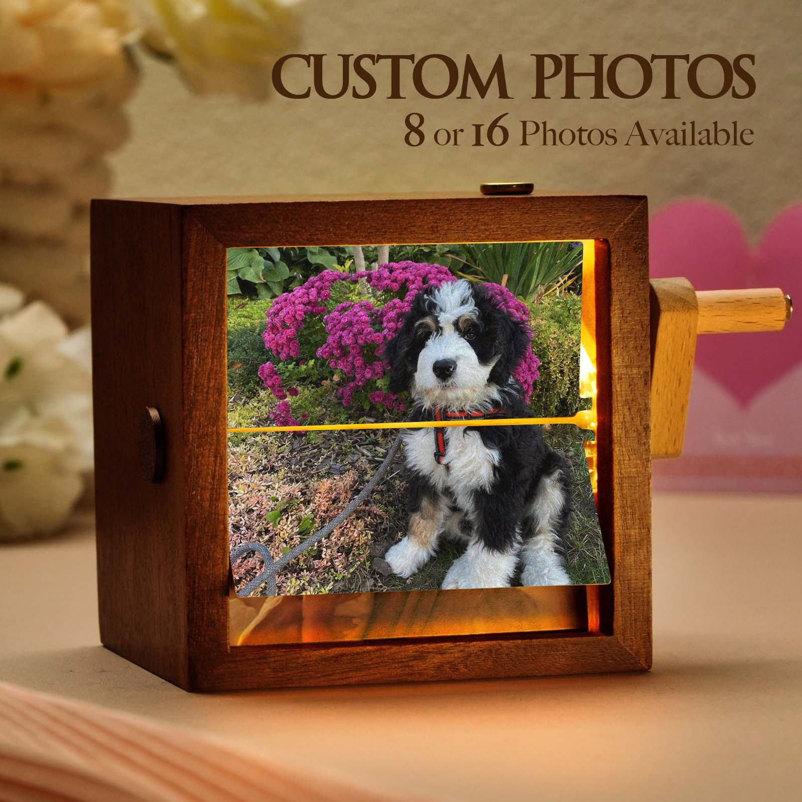 Custom Photos Hand-Crank Flipbook Box