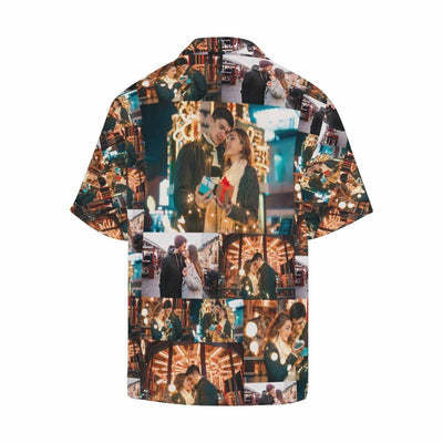 Custom Image Hawaiian Shirt with Photo Big Love Photo Custom All Over Print Hawaiian Shirt Gift for Husband or Boyfriend-ilovevango