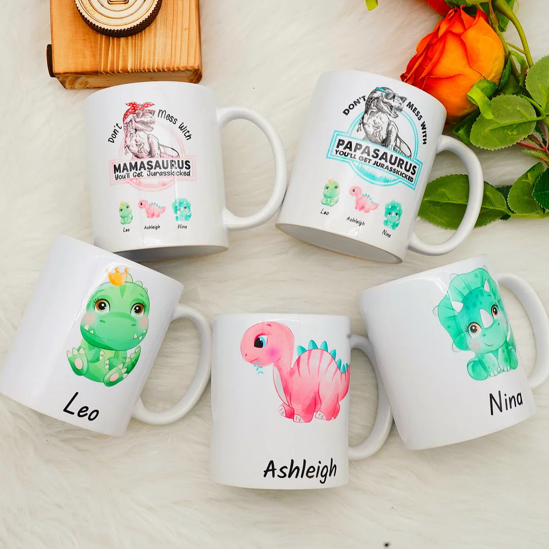 ?Don't Mess With Mamasaurus- Custom Mug-ilovevango