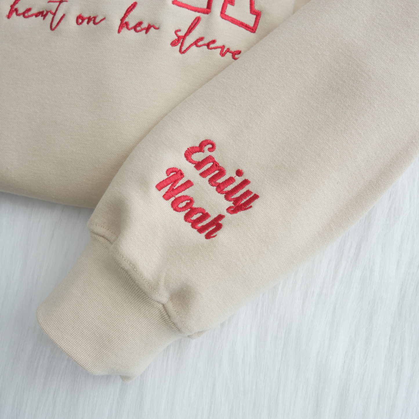 Mom Wears Her Heart on Her Sleeves: Custom Photo T-Shirt & Sweatshirt for Mama