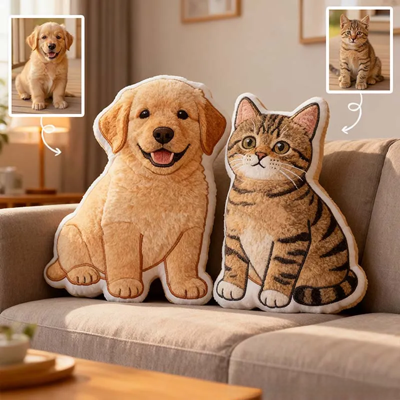 Personalized Pet Lover Pet Photo Graphic 3D Print Pillow