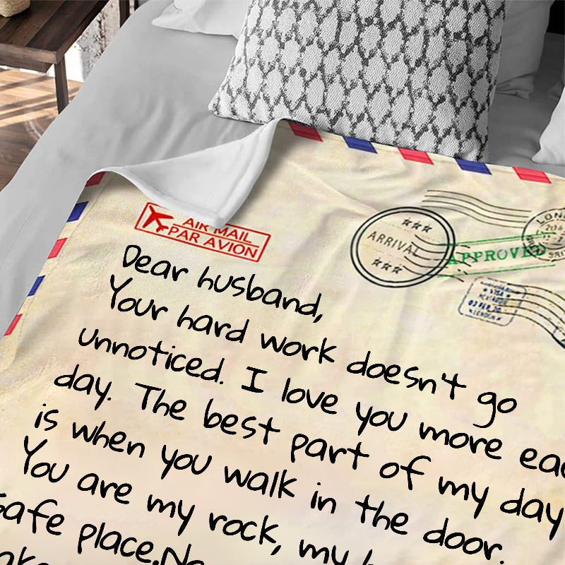 Personalized LOVE Letter Blanket Gift For Husband - Gifts For Him