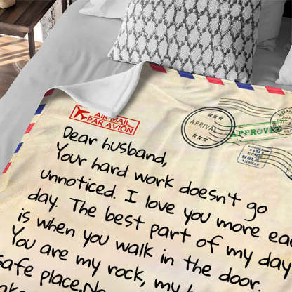 Personalized LOVE Letter Blanket Gift For Husband - Gifts For Him