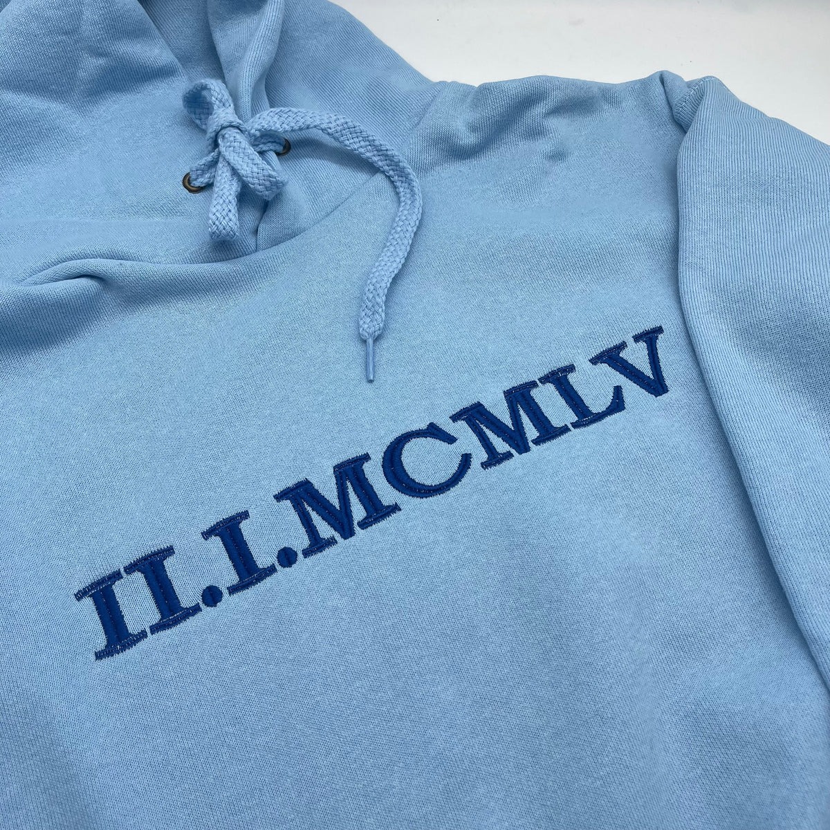Custom Embroidered Roman Numeral Sweatshirt, Personalized Anniversary Gift for Matching Couples