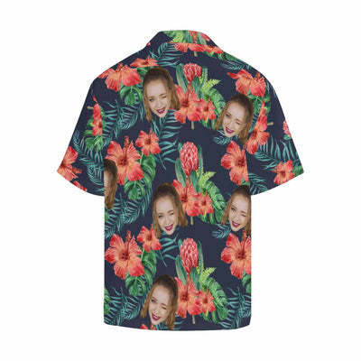 Custom Face Hawaiian Shirt Photo Hawaiian Shirt for Husband Personalized Hawaiian Shirt Photo Tropical Aloha Shirt Birthday Vacation Party Gift-ilovevango