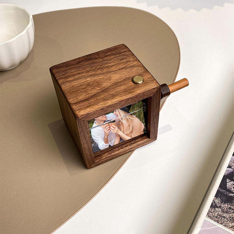 Custom Photo Flipbook Frame Animation Machine Mechanical Hand-cranked Flipbook Box Photo Album with Light and Music | Christmas Sale