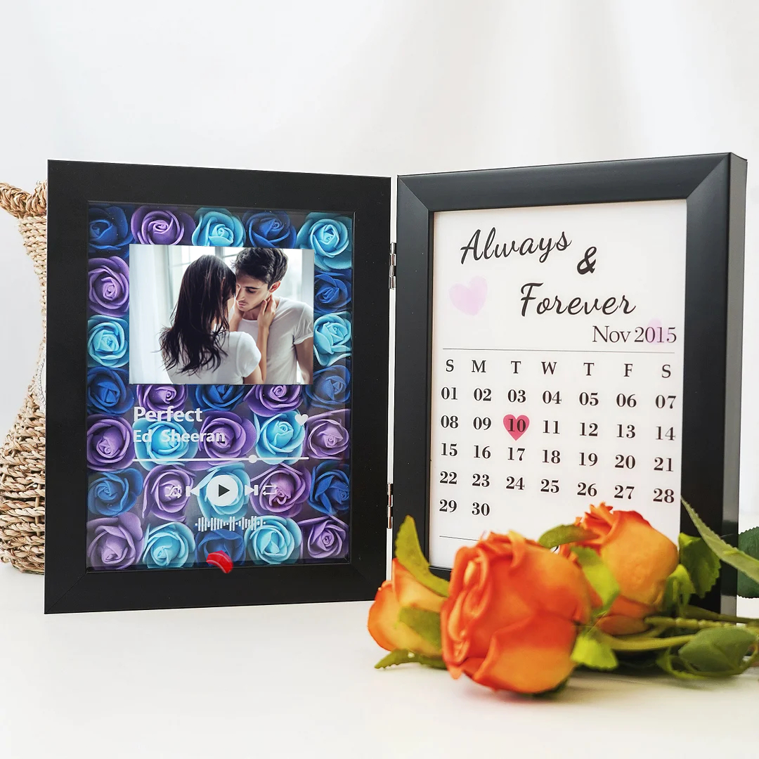 New Custom Music Flowers Frame with Anniversary-ilovevango