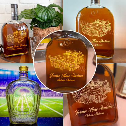 Jordan-Hare Stadium Whiskey Bottles-Gifts For Sports Lovers