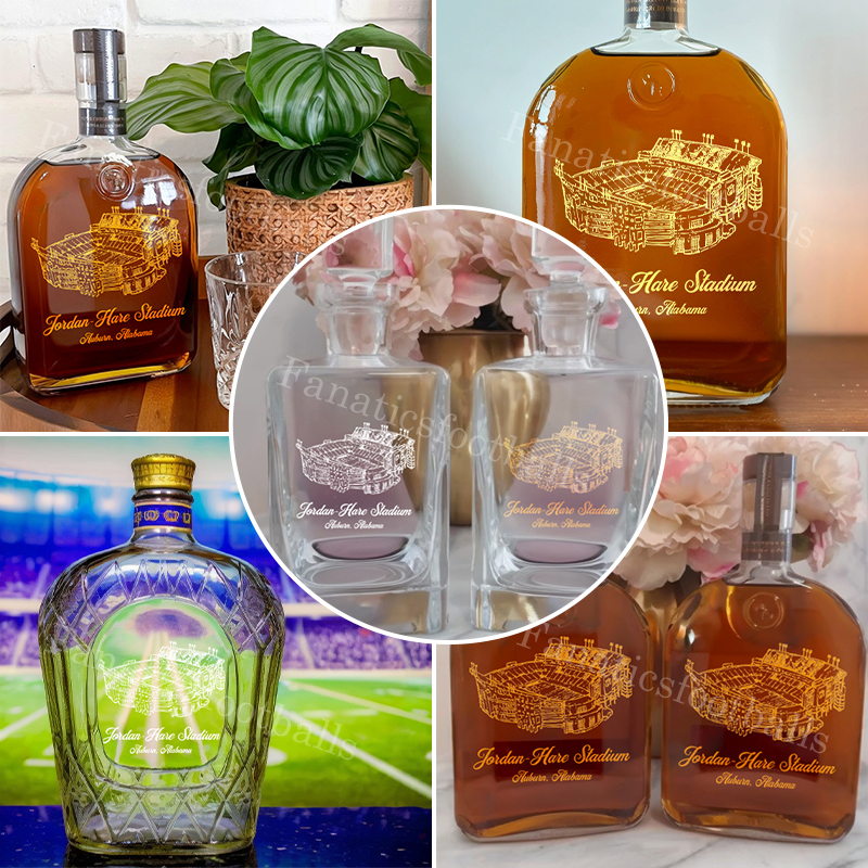 Jordan-Hare Stadium Whiskey Bottles-Gifts For Sports Lovers