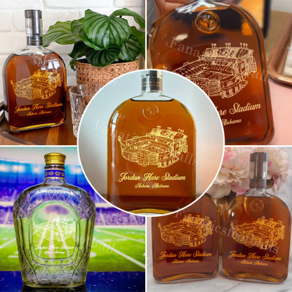 Jordan-Hare Stadium Whiskey Bottles-Gifts For Sports Lovers