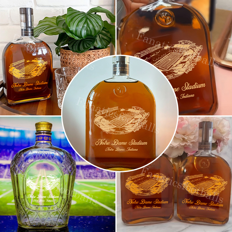 Notre Dame Stadium Whiskey Bottles-Gifts For Sports Lovers