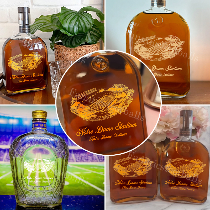 Notre Dame Stadium Whiskey Bottles-Gifts For Sports Lovers