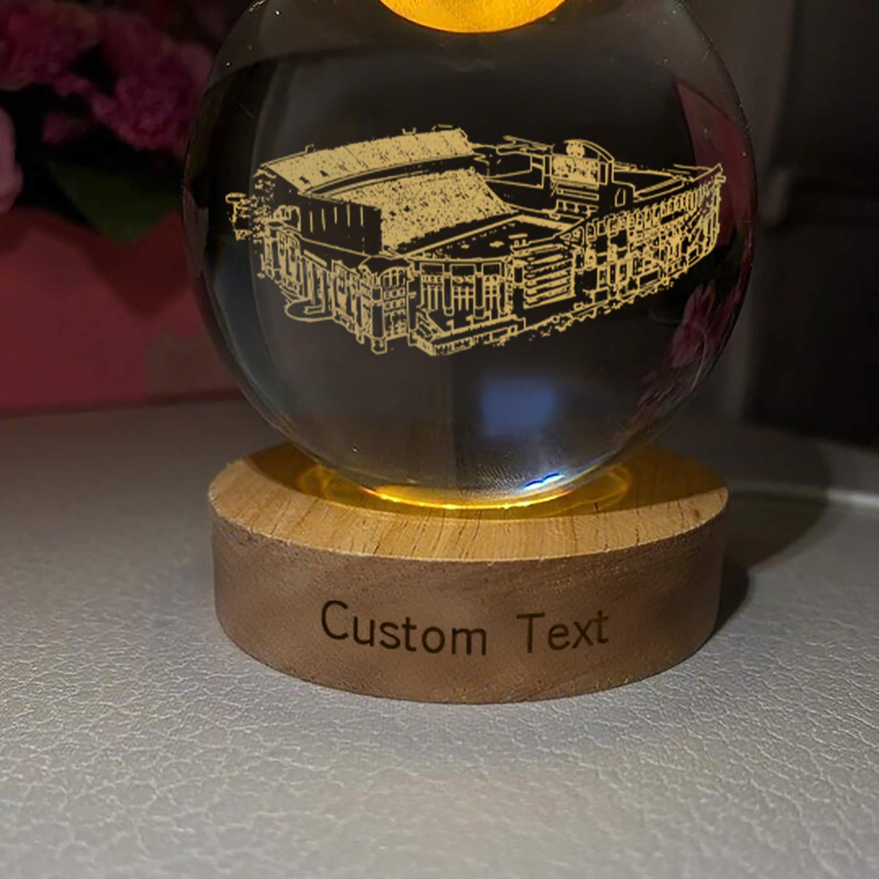 Davis-Wade Stadium 3D Spherical Crystal Lamp