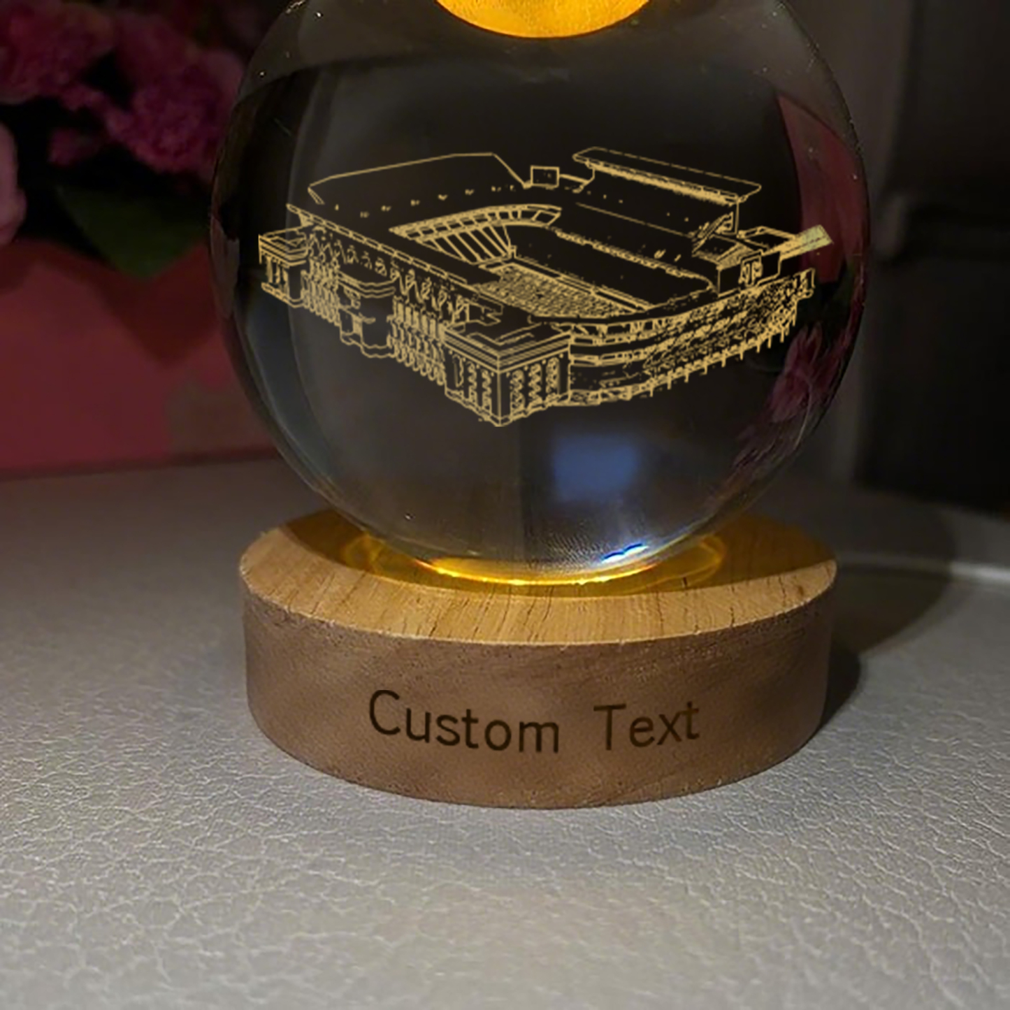 Kyle Field Stadium 3D Spherical Crystal Lamp