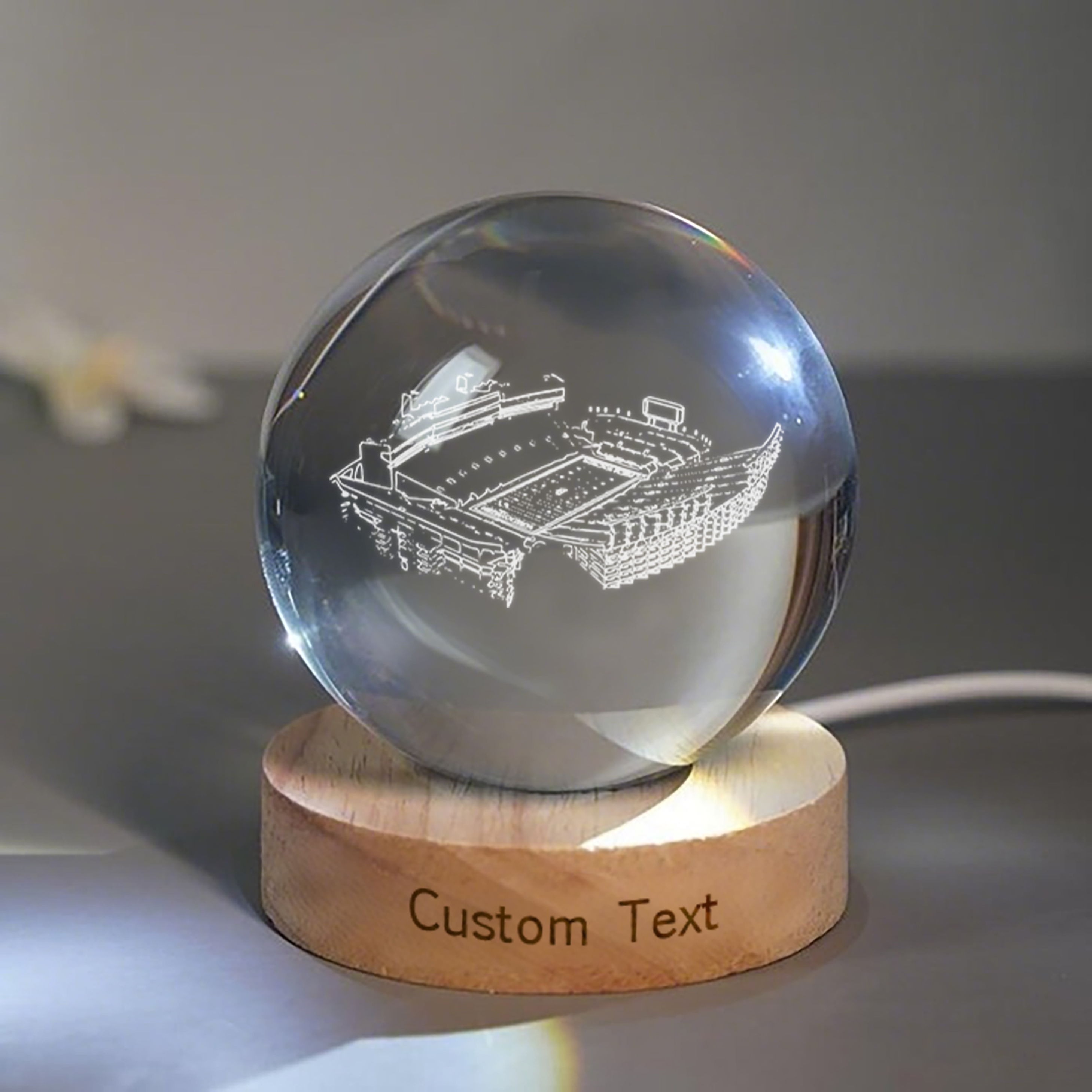 Lane Stadium 3D Spherical Crystal Lamp