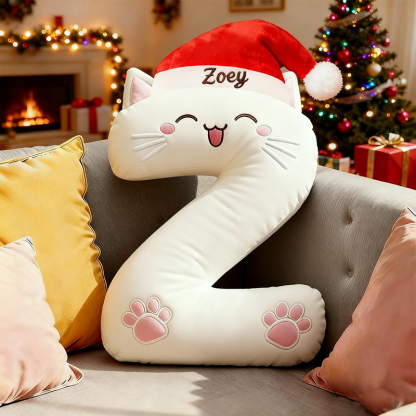 Personalized Pet Lover Letter Christmas Pillow with Custom Name Design Graphic 3D Print