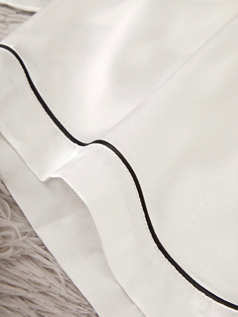 Custom Mama Print White Ice Silk Short Sleeve Top And Shorts, Thin Summer PJ Set, Mothers Day Gift-ilovevango