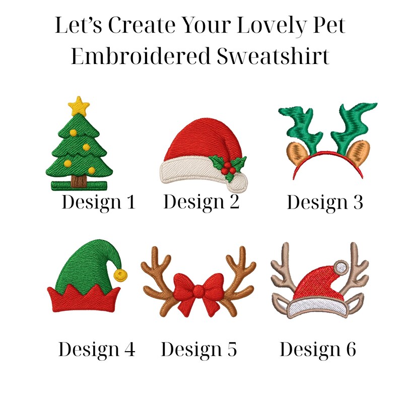 Custom Pet Portrait Embroidered Quarter Zip Christmas Sweatshirt