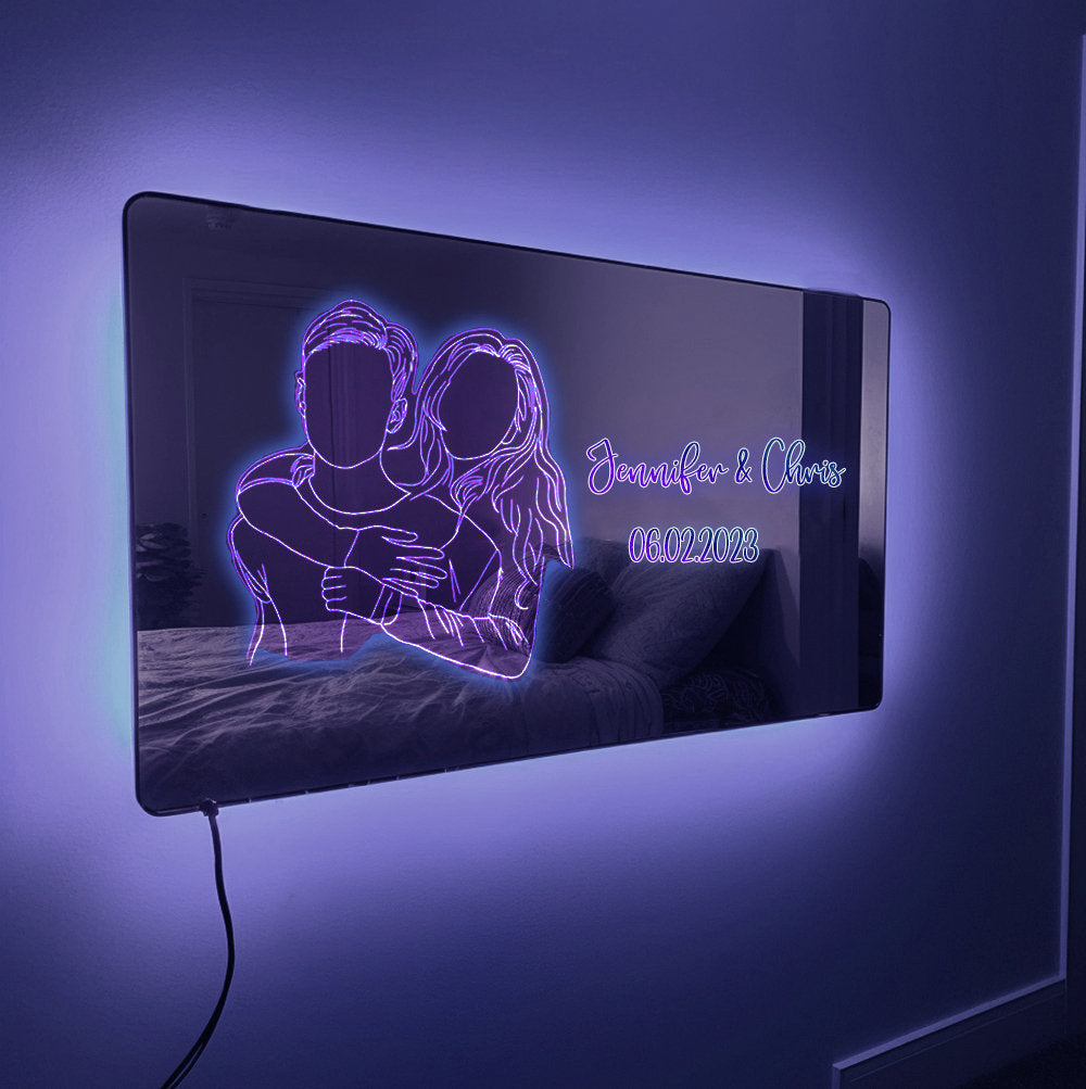 🔥Hot Sale🔥Personalized Photo &Name Mirror - Christmas Gift For Lover