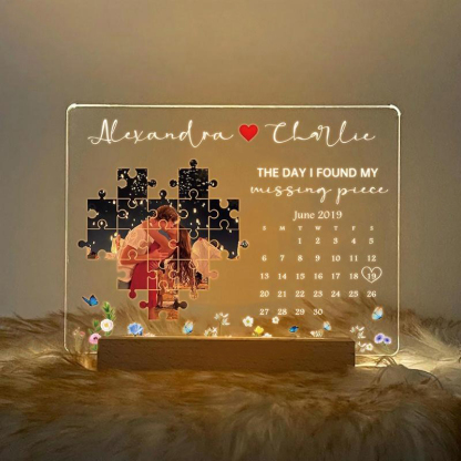 The Day I Found My Missing Piece Light Frame  - 💕 Best Gifts to Lover 💕