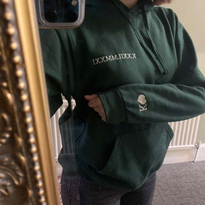 Custom Embroidered Roman Numeral Custom Roman numeral sweatshirt