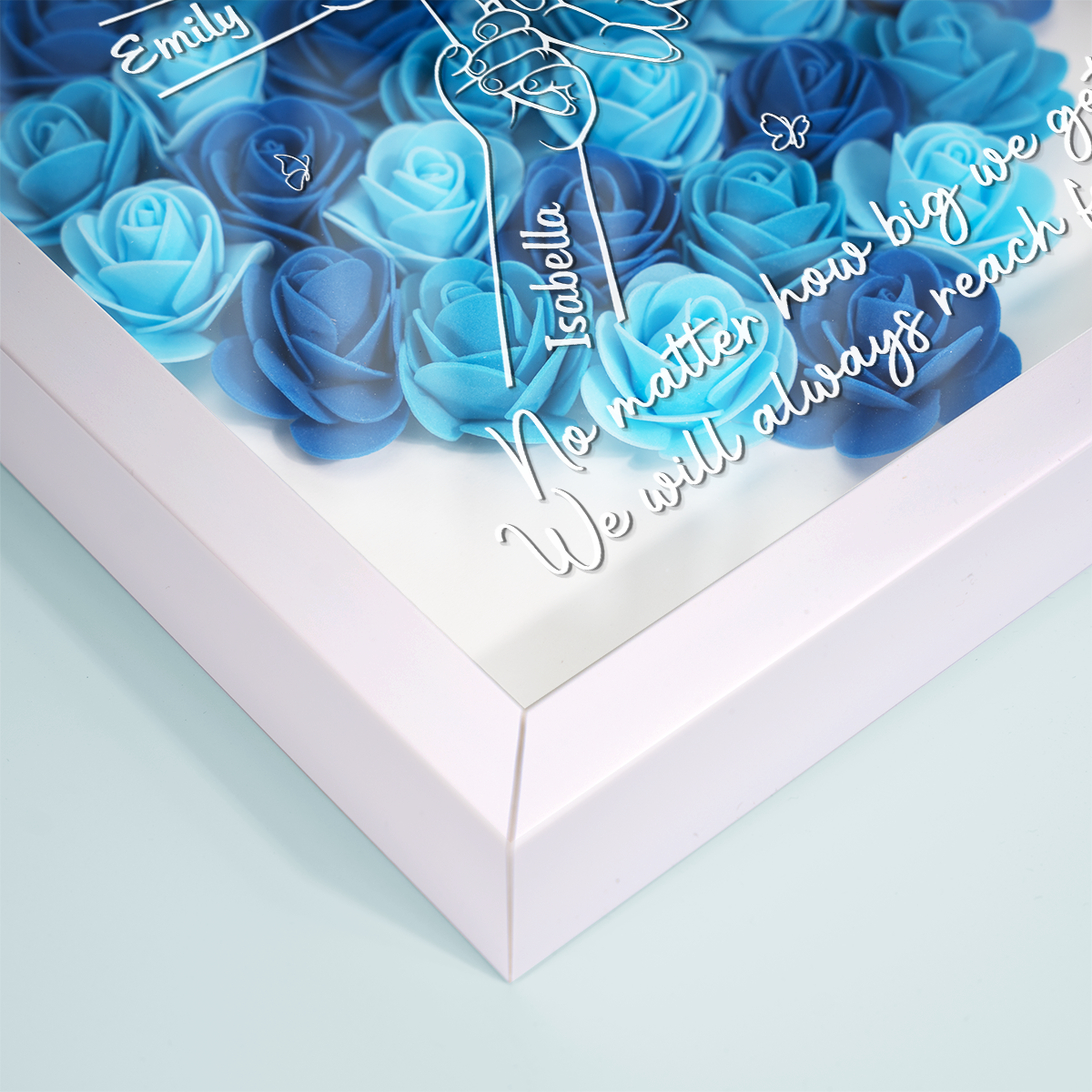 All Happy Families Resemble One Another - Family Personalized Custom Flower Shadow Box