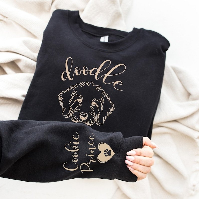 Custom Dog Mama Sweatshirt with Dog Photo, Dog Photo Printed Hoodie T-shirt