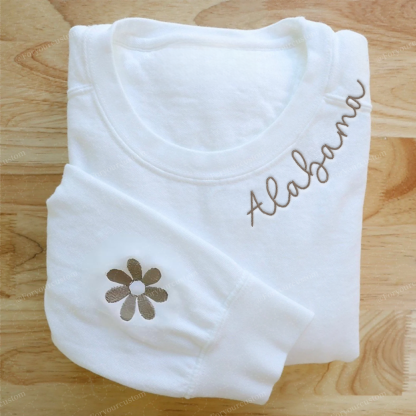 VINTAGE CUSTOM CREW-Custom Embroidered Hand Distressed Crew Neck Sweatshirt