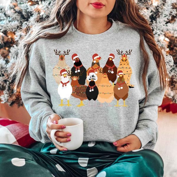 Chicken Farm Animals Ver3 Christmas Sweatshirt