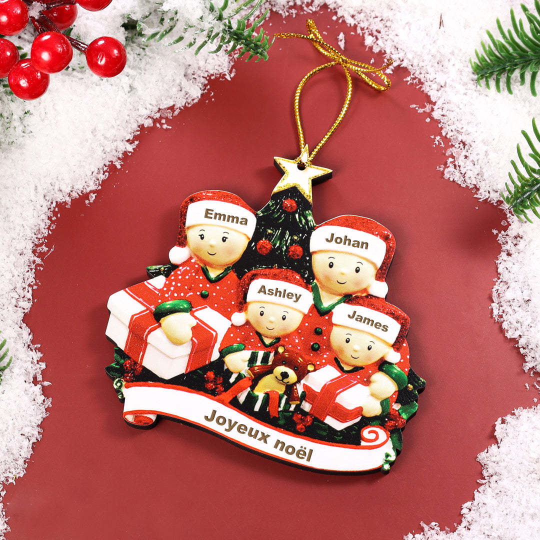 Personalized Christmas Ornaments Dolls 2-6 First Names with Editable Text