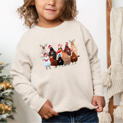 Chicken Farm Animals Ver3 Christmas Sweatshirt