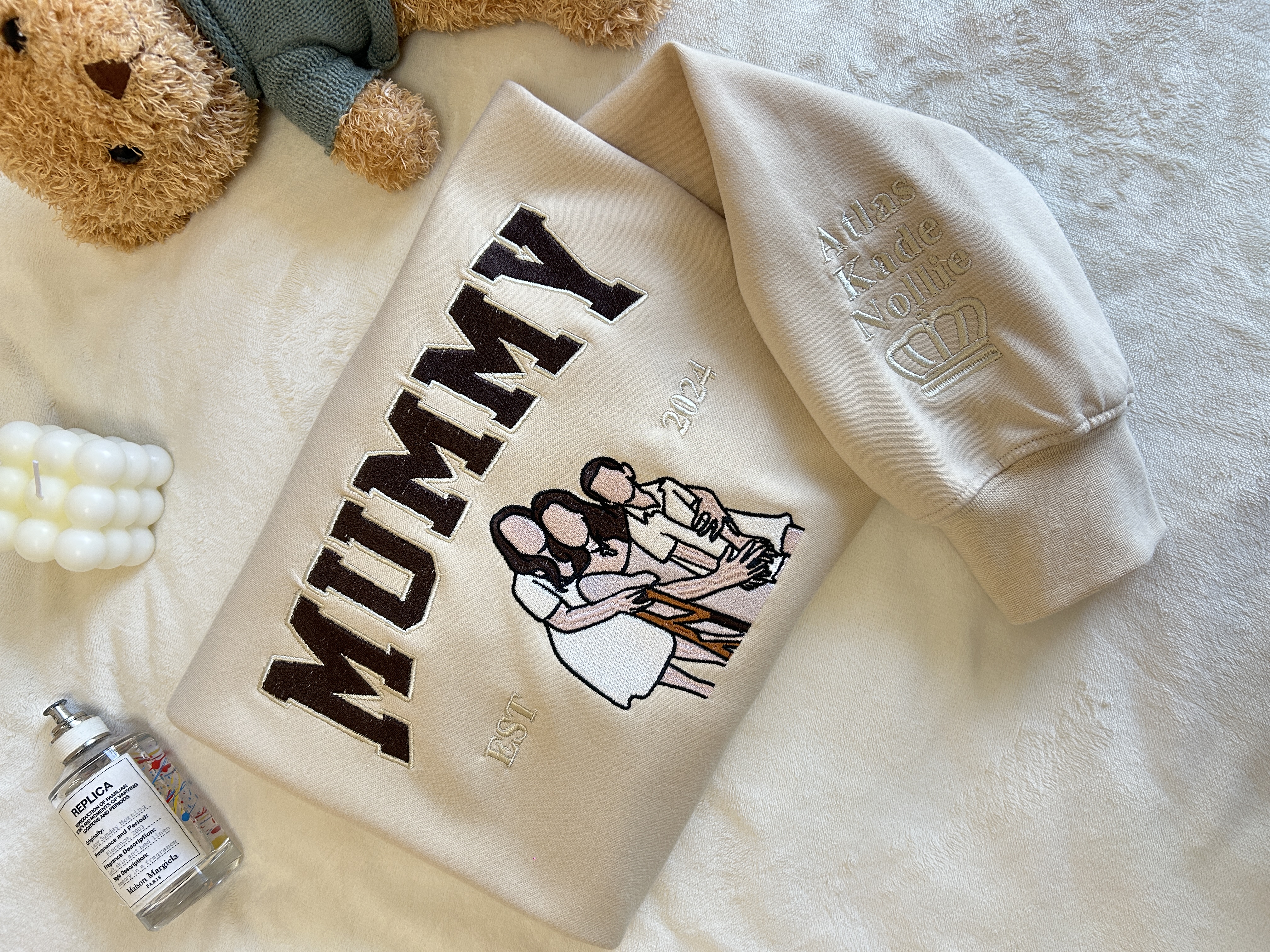 Custom Dad Photo Embroidery with nickname T-shirt/ Sweatshirt /Hoodie